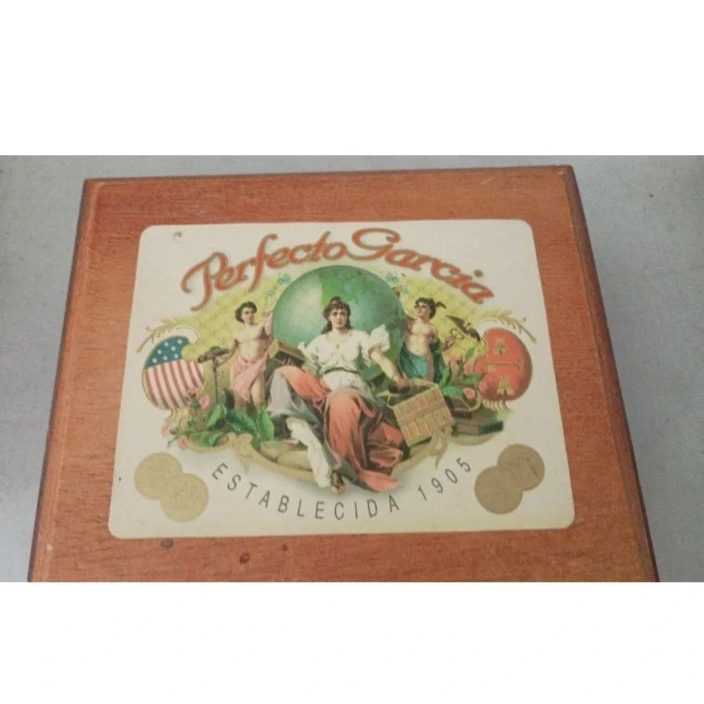 Lot of 6 Empty Wooden Cigar Boxes